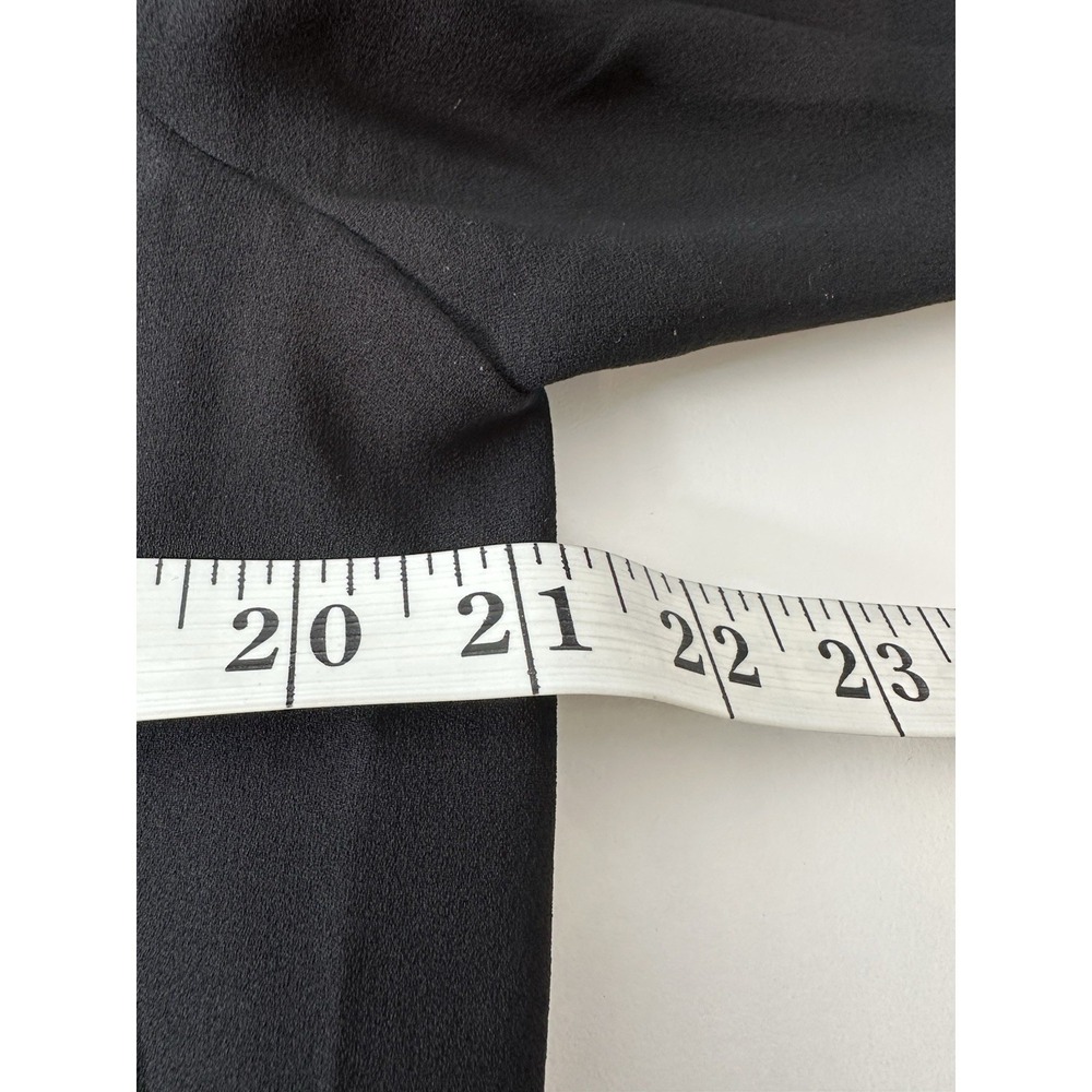 Eileen Fisher 100% Silk Tunic Top Women's XS oversized Black Long Sleeve Elegant - Picture 8 of 9